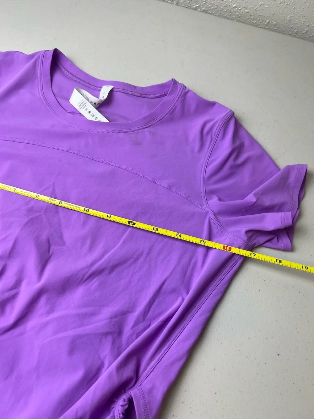 Lululemon Seawheeze 2020 Run Off Route Purple Ruched Side Women’s Size 8 Top